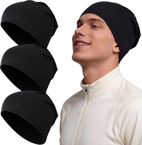 3-Pack Cooling Skull Caps for Men & Women, Helmet Sweat Liner, Breathable 3D Mesh Under Helmet Cycling Motorcycle in Saudi Arabia