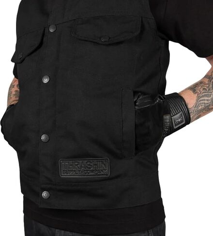 Thrashin Supply Co Nightrider Vest Medium Black in Kuwait