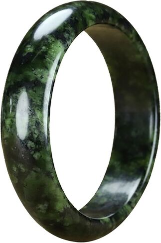 Natural Black Green Jade Bangle Bracelet for Women, Retro Chinese Style Gemstone Jewelry in Saudi Arabia