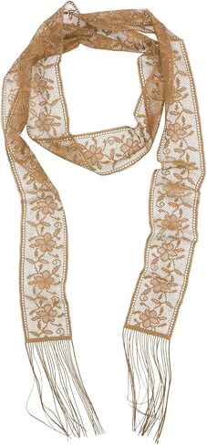 Women's Scarf Lace Sheer Mesh Scarves for Women Lightweight Fashion Neck Scarfs Belt Accessory for Dress Shirt in Kuwait