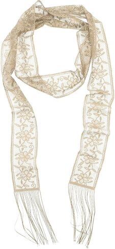 Women's Scarf Lace Sheer Mesh Scarves for Women Lightweight Fashion Neck Scarfs Belt Accessory for Dress Shirt in Kuwait
