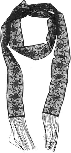 Women's Scarf Lace Sheer Mesh Scarves for Women Lightweight Fashion Neck Scarfs Belt Accessory for Dress Shirt in Kuwait