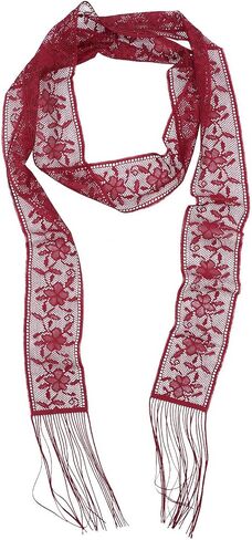 Women's Scarf Lace Sheer Mesh Scarves for Women Lightweight Fashion Neck Scarfs Belt Accessory for Dress Shirt in Kuwait