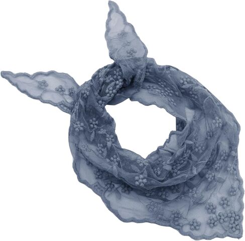 Lace Bandanas for Women, Triangular Head Scarves Floral Neck Scarf Vintage Hair Scarf for Party Travel Casual in Saudi Arabia