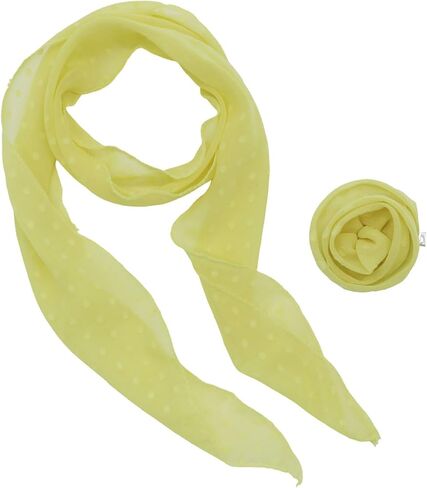 Polka Dots Scarf for Women, Removable Flower Womens Scarves Lightweight Neck Scarfs for Party Prom Date in Saudi Arabia