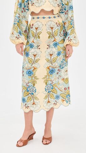 FARM Rio Women's Garden Scarf Midi Skirt in Saudi Arabia