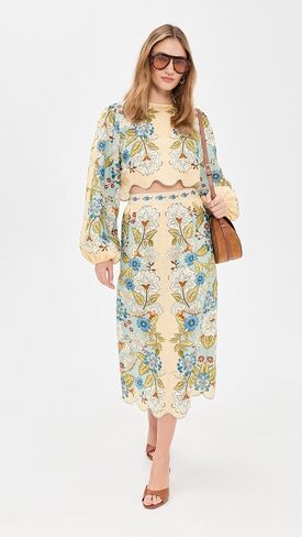 FARM Rio Women's Garden Scarf Midi Skirt in Saudi Arabia