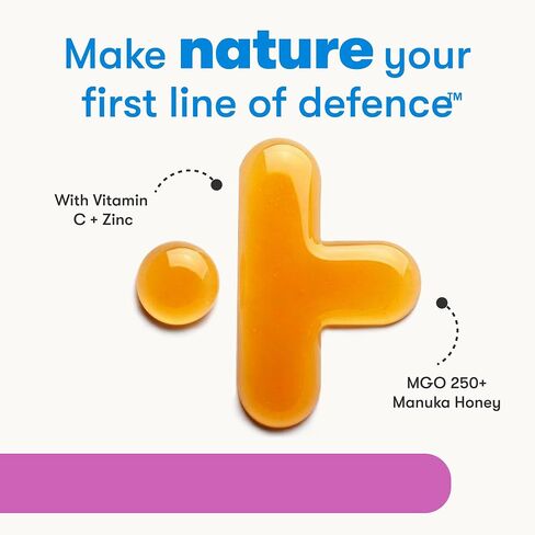 New Zealand Honey Co. Manuka Honey Cough Drops with Elderberry, Vitamin C & Zinc - Sore Throat & Dry Mouth Lozenges MGO 250+ - 16 Wrapped Throat Lozenges in Kuwait