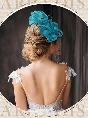 Suncalla 8 Pcs Fascinators Hat for Women Tea Party Headband with Feather Mesh Flower Derby Hat Hair Clip for Wedding Cocktail in Kuwait