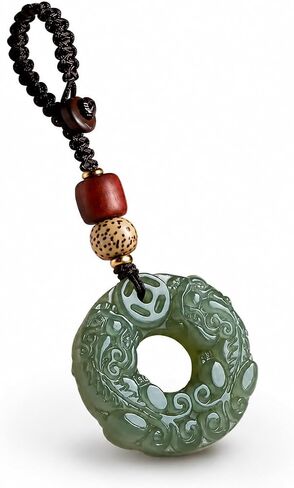 Angyape FengShui الثروة والحظ المفاتيح، Pixiu على الوجهين نحت اليشم حماية محظوظ تميمة الهدايا الملحقات in Kuwait
