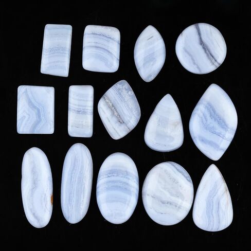 25 Carat Natural Gemstone Cabochon Lot Mixed Shapes – Hand Polished Crystal Stones for Jewelry Making, Healing, Reiki, Craft Supplies, Unique Cab Set for Wire Wrapping & Collectors in Saudi Arabia