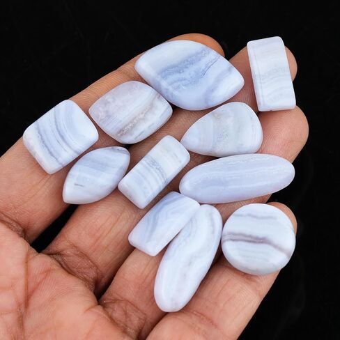 25 Carat Natural Gemstone Cabochon Lot Mixed Shapes – Hand Polished Crystal Stones for Jewelry Making, Healing, Reiki, Craft Supplies, Unique Cab Set for Wire Wrapping & Collectors in Saudi Arabia