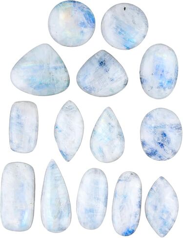 25 Carat Natural Gemstone Cabochon Lot Mixed Shapes – Hand Polished Crystal Stones for Jewelry Making, Healing, Reiki, Craft Supplies, Unique Cab Set for Wire Wrapping & Collectors in Saudi Arabia