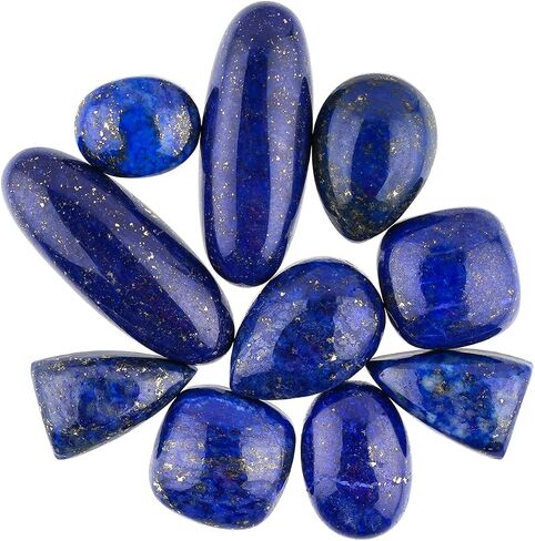 25 Carat Natural Gemstone Cabochon Lot Mixed Shapes – Hand Polished Crystal Stones for Jewelry Making, Healing, Reiki, Craft Supplies, Unique Cab Set for Wire Wrapping & Collectors in Saudi Arabia