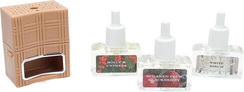 HomeWorx by Harry Slatkin Plug-in Fragrance Diffuser Set with 3 Oil Refills, Spring Time Favorites, Scented Oil Warmer, No Light Plug-in, 0.7 fl oz Each Refill, Cloud White Design in Saudi Arabia