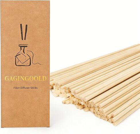 100 PCS Reed Diffuser Sticks, 11 Inch Fibre Diffuser Replacement Stick for Essential Oil Diffuser Refill, 4 mm Thick Aroma Diffuser Sticks for Home Office Bathroom Bedroom, Black & Primary in Kuwait