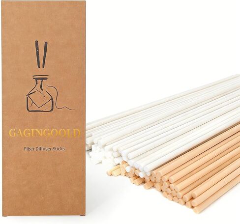 100 PCS Reed Diffuser Sticks, 11 Inch Fibre Diffuser Replacement Stick for Essential Oil Diffuser Refill, 4 mm Thick Aroma Diffuser Sticks for Home Office Bathroom Bedroom, Black & Primary in Saudi Arabia