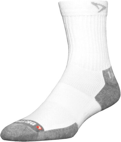 Drymax Tennis Crew Sock - White/Gray Small in Saudi Arabia