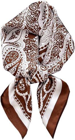 WENLOOY Square Satin Silk Feeling Hair Scarf Headscarf for Women/Men's Necktie Silk Bandanas Pocket Square in Saudi Arabia