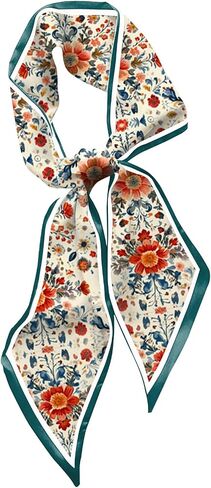 Hair Head Neck Scarf Silk Feeling Long Satin Scarves Aesthetic Cute Decoration for Handbag Women Girls (59 * 6.7'') in Saudi Arabia