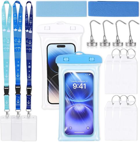 [17 Pcs] Cruise Ship Essentials for Royal Caribbean - 2026 Cruise Must Haves Accessories Kit with Ship Card Lanyards, Luggage Tags Holders, Waterproof Phone Pouches, Magnetic Hooks and Towel Bands in Saudi Arabia