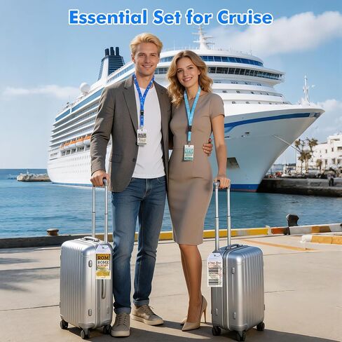 [17 Pcs] Cruise Ship Essentials for Royal Caribbean - 2026 Cruise Must Haves Accessories Kit with Ship Card Lanyards, Luggage Tags Holders, Waterproof Phone Pouches, Magnetic Hooks and Towel Bands in Saudi Arabia