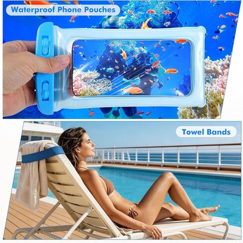 [17 Pcs] Cruise Ship Essentials for Royal Caribbean - 2026 Cruise Must Haves Accessories Kit with Ship Card Lanyards, Luggage Tags Holders, Waterproof Phone Pouches, Magnetic Hooks and Towel Bands in Saudi Arabia
