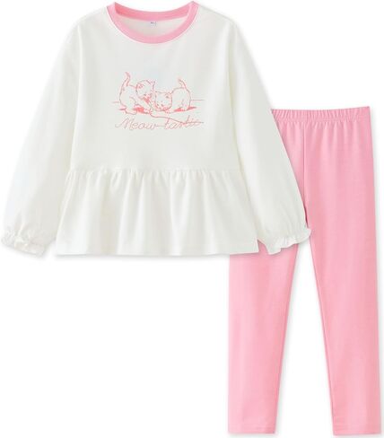 UMELOK Girls 2 Piece Playwear Set Pant and Top Sweatsuit Outfit Clothes in Saudi Arabia