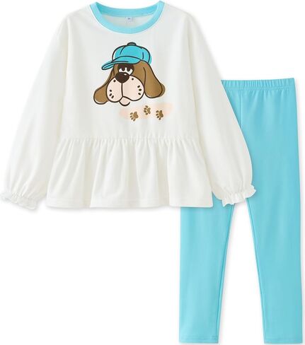UMELOK Girls 2 Piece Playwear Set Pant and Top Sweatsuit Outfit Clothes in Saudi Arabia