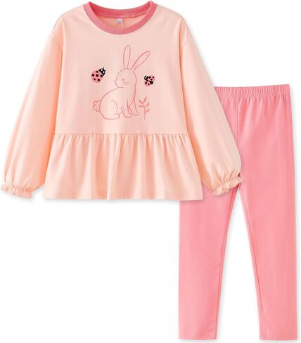 UMELOK Girls 2 Piece Playwear Set Pant and Top Sweatsuit Outfit Clothes in Saudi Arabia