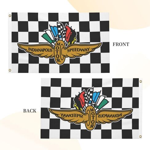 3×5 FT Indy 500 Indianapolis Motor Speedway Flag Black White Checkere Garage Flags for Bedroom Room Guys College Dorm Wall Poster Banner Tapestry Decor Racing Fan Gifts in Saudi Arabia