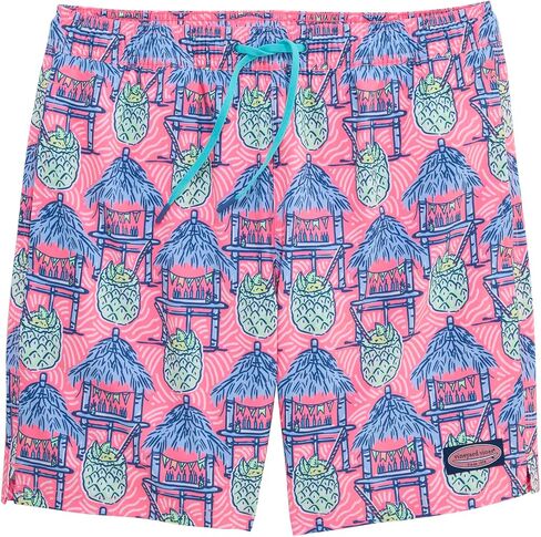 vineyard vines 7 Inch Printed Chappy Swim Trunks, Beach Bar - Neon Rosa, M in Kuwait