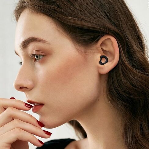 Ear Plugs for Noise Reduction–Super Soft, Reusable Hearing Protection in Flexible Silicone for Sleep, Noise Sensitivity & Flights-8 Ear Tips in XS/S/M/L–27dB Noise Cancelling–Black in Saudi Arabia