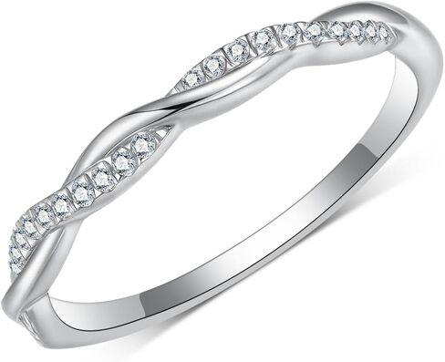 2.75 Carat(ctw) Princess-Cut Moissanite Engagement Rings Sets for Women,925 Sterling Silver 3 Stones Twist Infinity Wedding Rings Sets,Bridal Ring Sets for Anniversary Birthday | 3 Pieces in Saudi Arabia