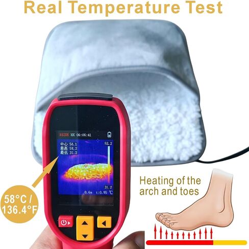 USB Warm Foot pad Plush Electric Shoes, Portable Washable Foot Warmer, Keep Your feet and Hands Warm at Home and Work; Birthday, Christmas, Valentine's Day Gifts (Brown) in Kuwait