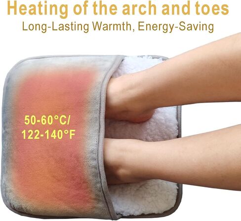 USB Warm Foot pad Plush Electric Shoes, Portable Washable Foot Warmer, Keep Your feet and Hands Warm at Home and Work; Birthday, Christmas, Valentine's Day Gifts (Brown) in Kuwait
