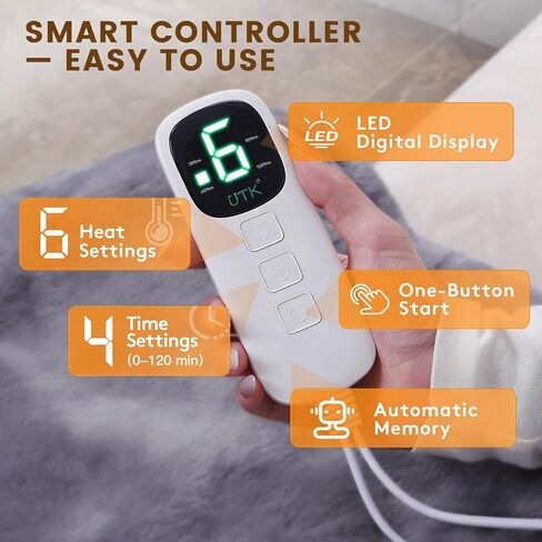 Heating Pad for Neck and Shoulders and Back, 6 Heat Settings & 4 Timer Deeper Pain Relief, Auto Shut Off, 29 * 38" Large Electric Heatings Pad for Full Back, Soft Fabric Gifts for Women Men in Saudi Arabia