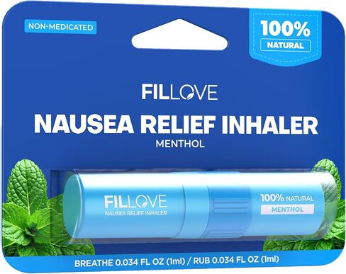 FILLOVE 1s Fast Nausea Relief Nasal Stick with 2-in-1 Motion Sickness Ease, 100% Natural Essential Oils for Pregnant Women, Non-Drowsy Travel Essentials & Cruise Essentials for Car, Airplane in Kuwait