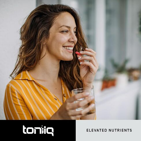 Toniiq 10,000 IU Liposomal Vitamin D3 K2 مكمل المغنيسيوم - 200mcg All-Trans MK-7 و300mg Liposomal Magnesium Glycinate - مع الزنك والبورون - نباتي - تم اختباره من قبل طرف ثالث - 120 كبسولة in Kuwait