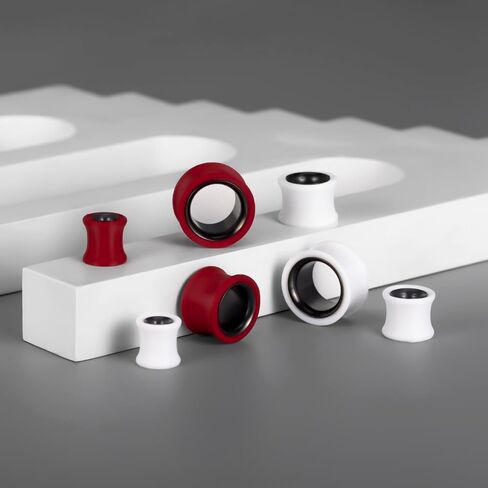 2PCS Ear Gauges Double Layer Design with 316L Steel Inner Ring & PLA Outer Ring Hypoallergenic Dual-Material Expanders Lightweight & Breathable Ear Plugs for Stretched Ears in Kuwait