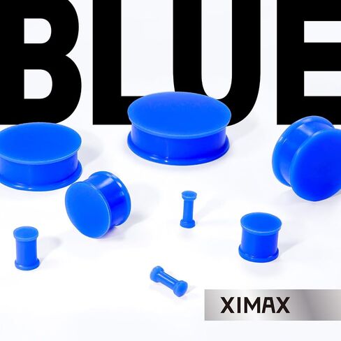 2PCS Colored Ear Gauges Solid Silicone Ear Plugs Double Flared Flesh Stretchers Expander Body Piercing Jewelry for Women Men 8G-1&1/2" 3-38mm in Saudi Arabia