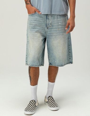 RSQ Mens Baggy Embroidered Jorts in Kuwait