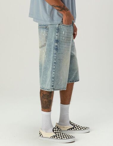 RSQ Mens Baggy Embroidered Jorts in Kuwait