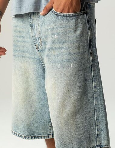 RSQ Mens Baggy Embroidered Jorts in Kuwait