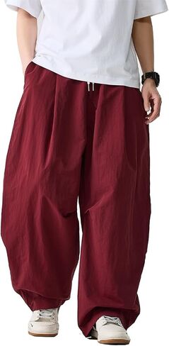 Seidarise Men's Cargo Drop Crotch Wide Leg Baggy Harem Pants Japanese Yoga in Saudi Arabia