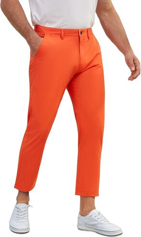 Men’s Cropped Chino Pants Lightweight Stretch Cotton Twill Athletic-Slim Taper for Modern Men in Saudi Arabia