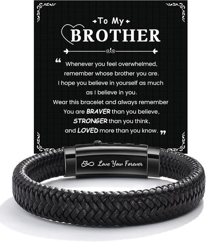 Mens Bracelets Gifts for Father New Dad Stepdad Man Son Huasband Brother Graduation Birthday Fathers Day Anniversary Christmas Adjustable Size 7.3-7.9 inch in Saudi Arabia