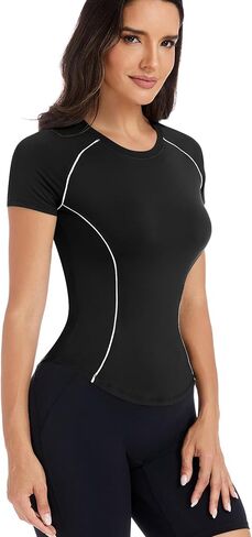 Short Sleeve Workout Tops for Women Athletic Gym Shirts Yoga Running Sports Breathable Tees in Kuwait