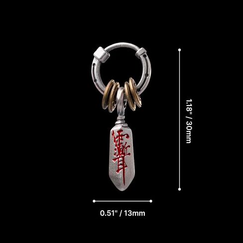 COPPERTIST.WU Masterblade Talisman اقراط داويست للرجال والنساء، S925 فضة ونحاس in Kuwait