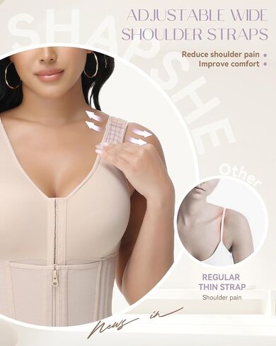SHAPSHE Faja Columbianas Postparto Para Mujeres المرحلة 2 3 ملابس شد البطن عالية الضغط بعد شفط الدهون لكامل الجسم مع سحاب تان S in Kuwait